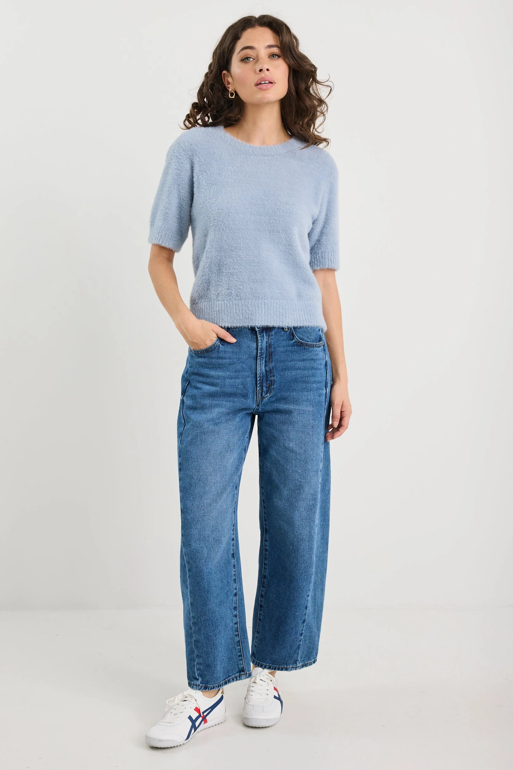 Issue Light Blue Fluffy Soft Knit Tee - Image 2