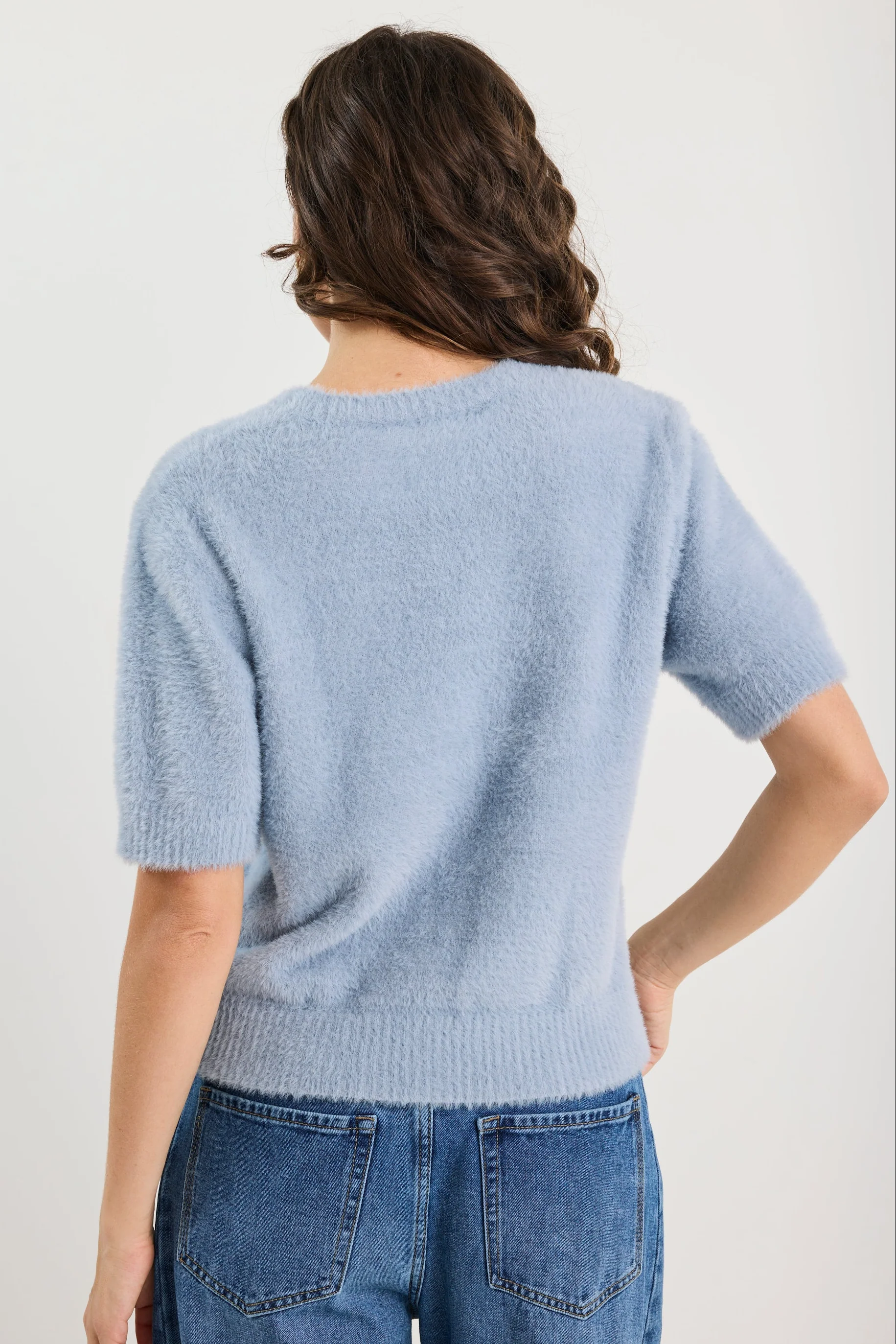 Issue Light Blue Fluffy Soft Knit Tee - Image 4