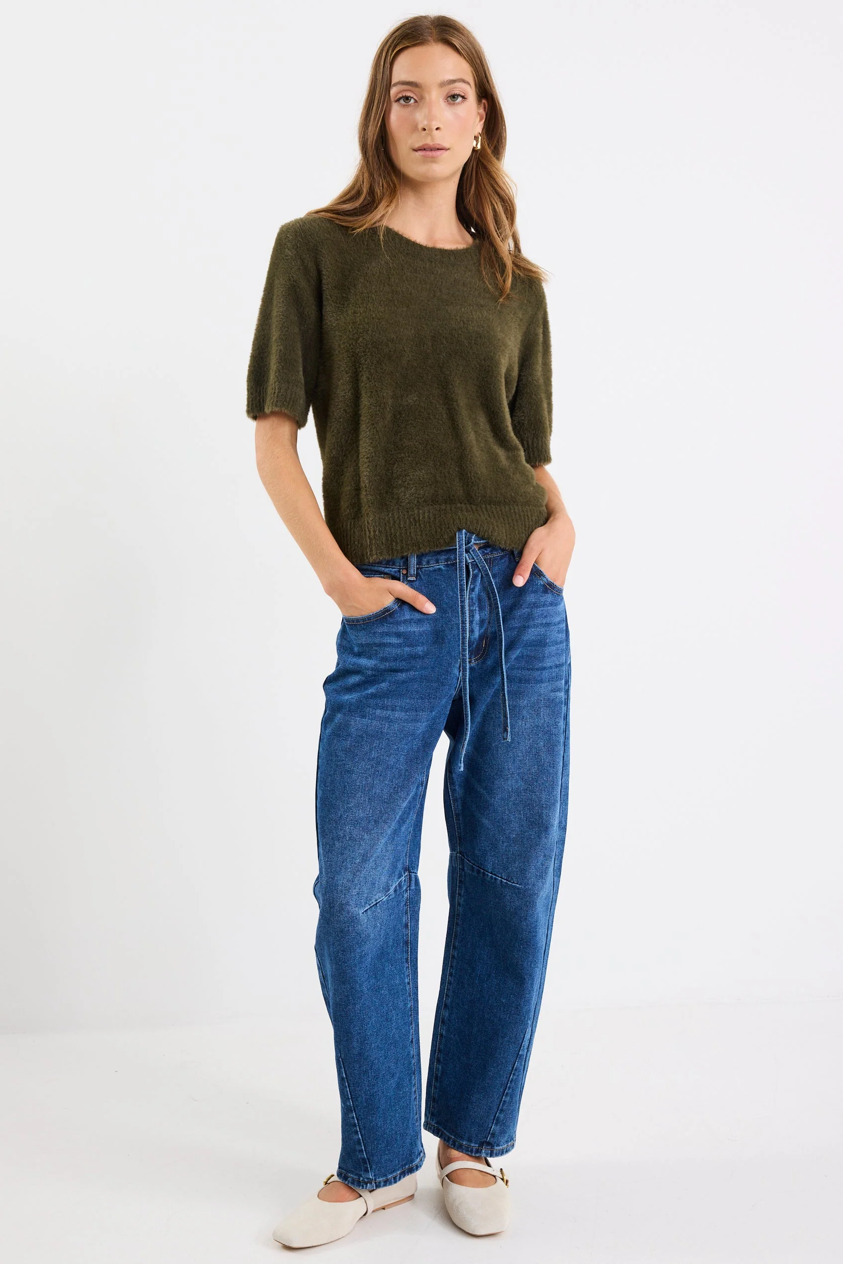 Issue Khaki Fluffy Soft Knit Tee - Image 3