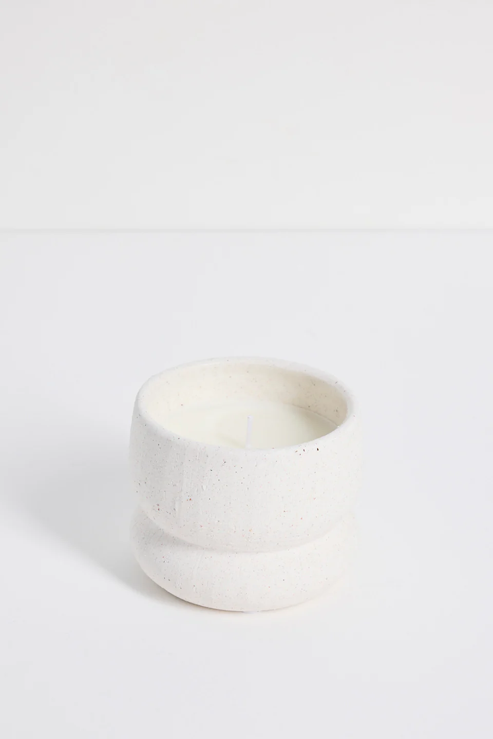 Ivory Textured Stone Soy Wax Candle
