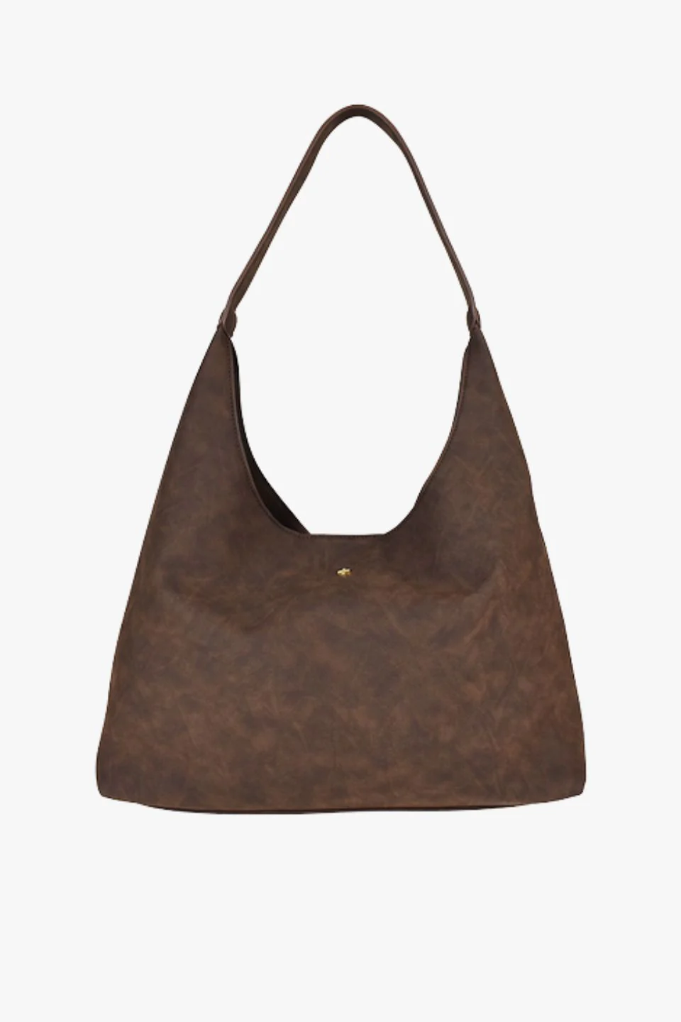 Jami Chocolate Suede Slouch Shoulder Bag - Image 2