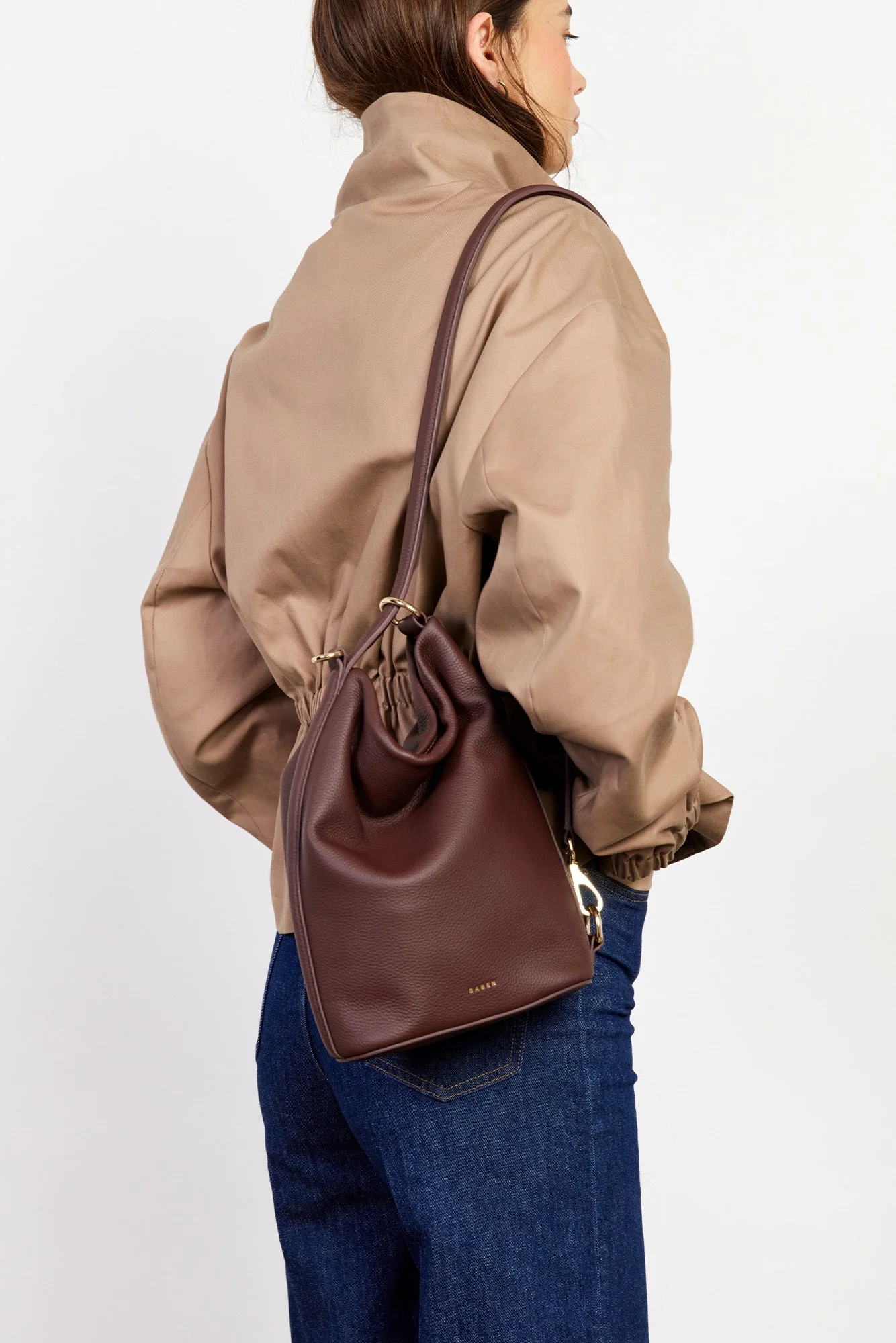 Jojo Espresso Soft Luxe Leather Shoulder Bag - Image 2