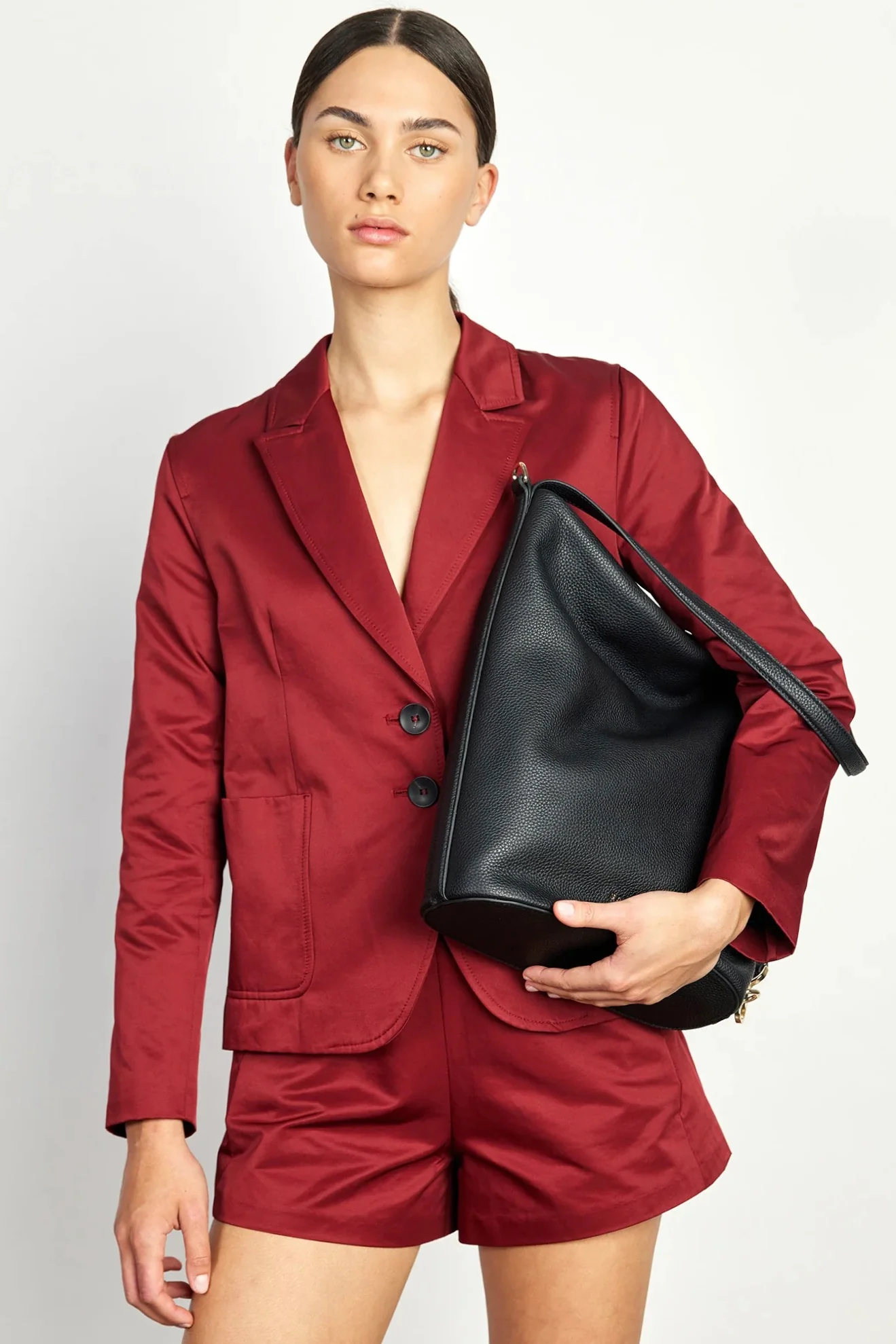 June Black Large Bucket Shoulder Bag - Image 3