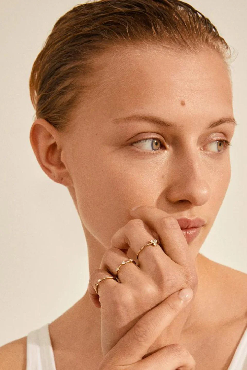 Kamari Gold Plated Crystal EOL Ring - Image 2