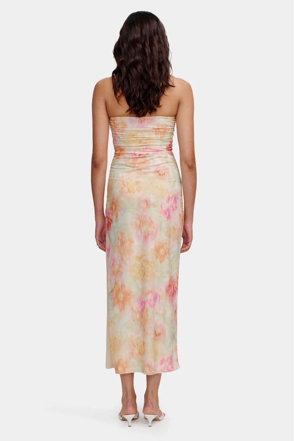 Keke Hazy Bloom Blush Strapless Midi Dress - Image 2