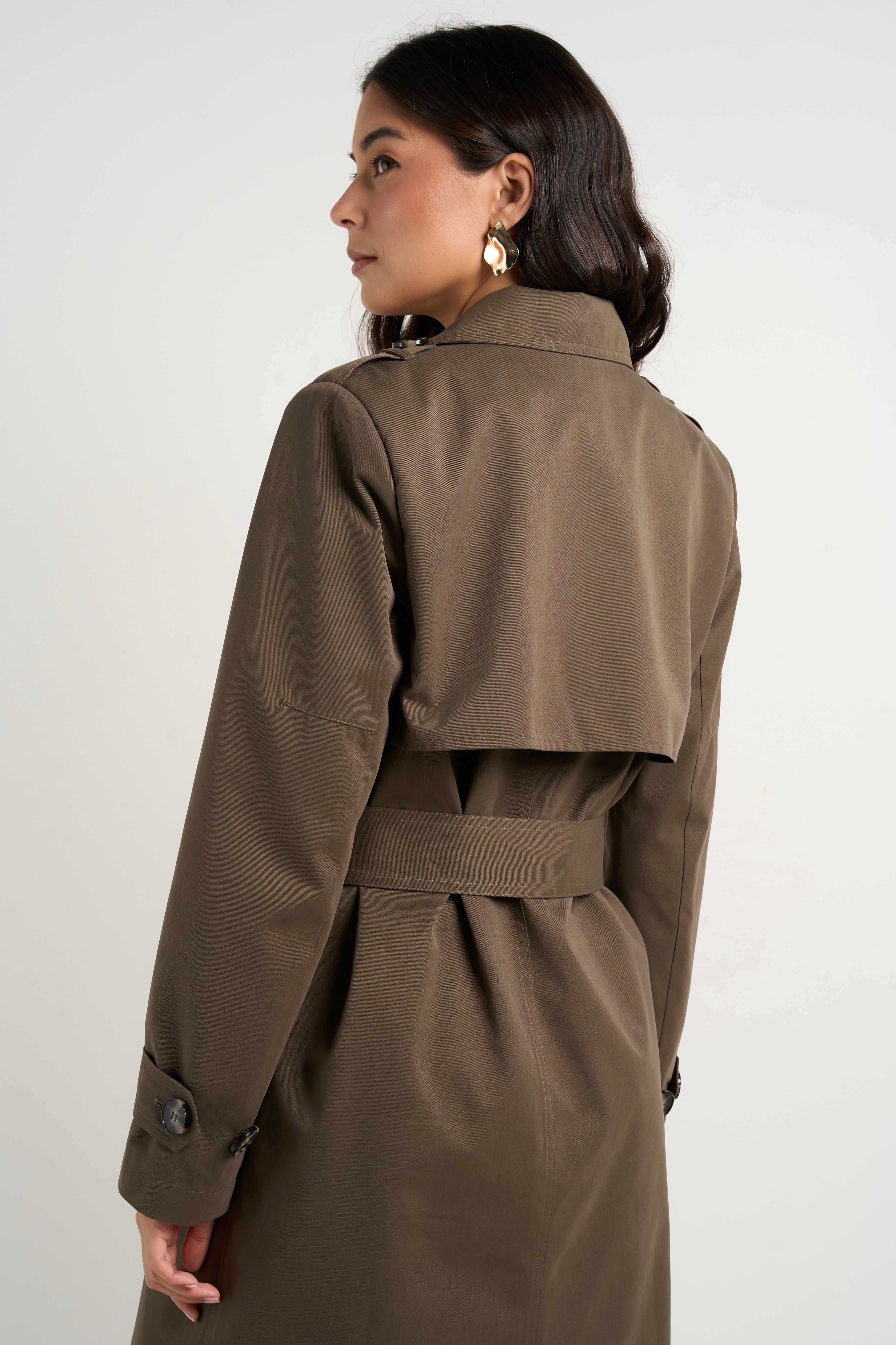 Kensington Khaki Trench Coat - Image 8