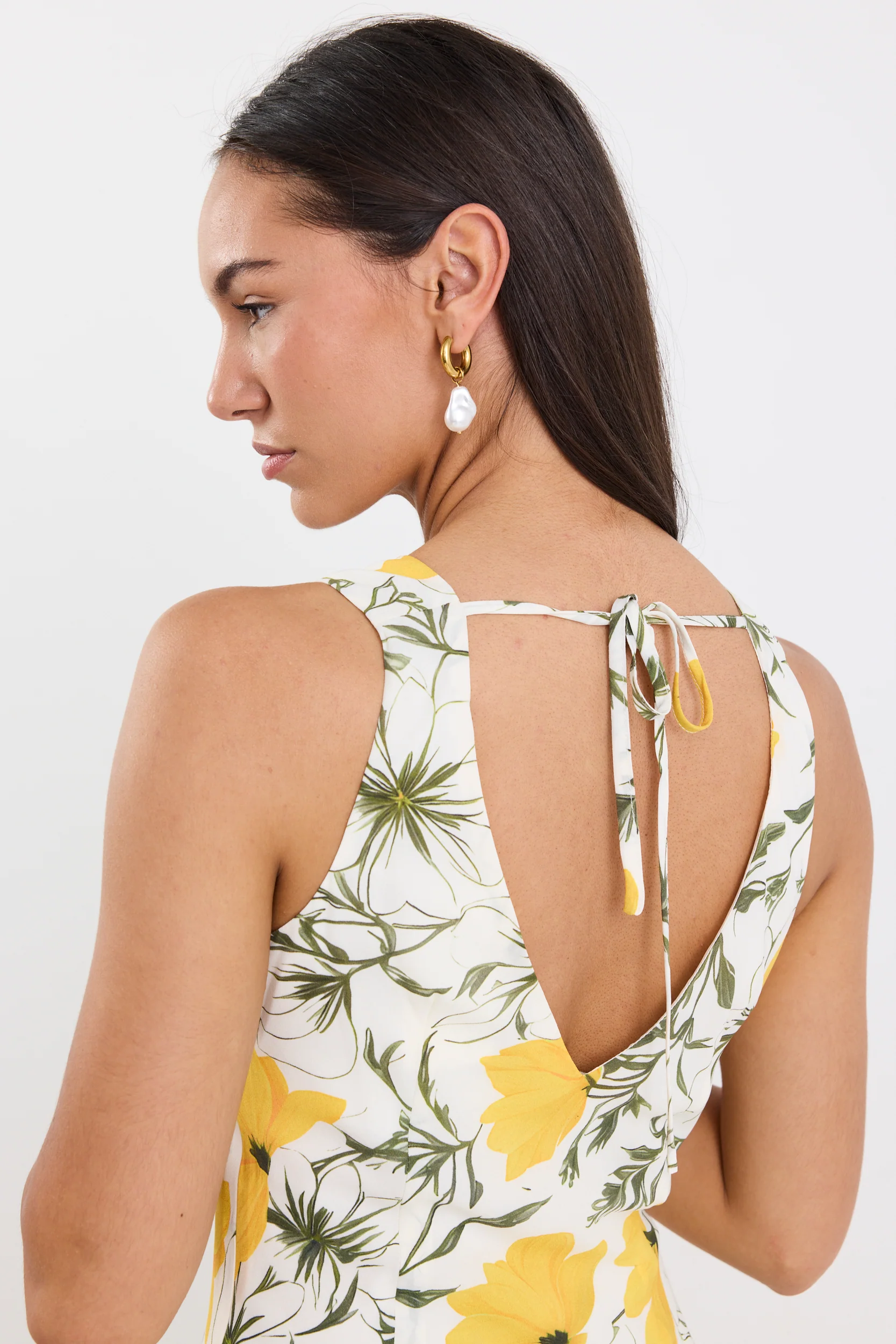 Knockout Buttercup Floral V Back Slip Dress - Image 4