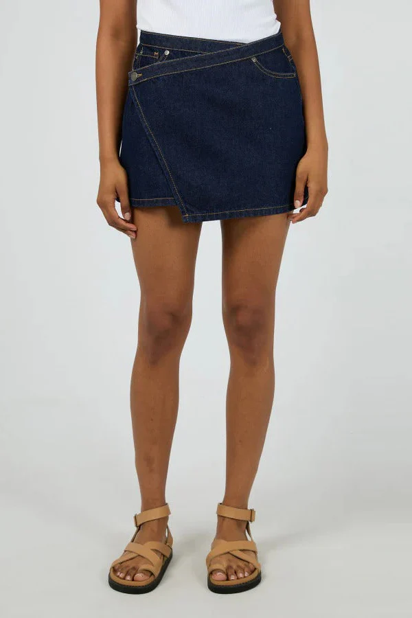 Lenni Indigo Denim Mini Skort - Image 2