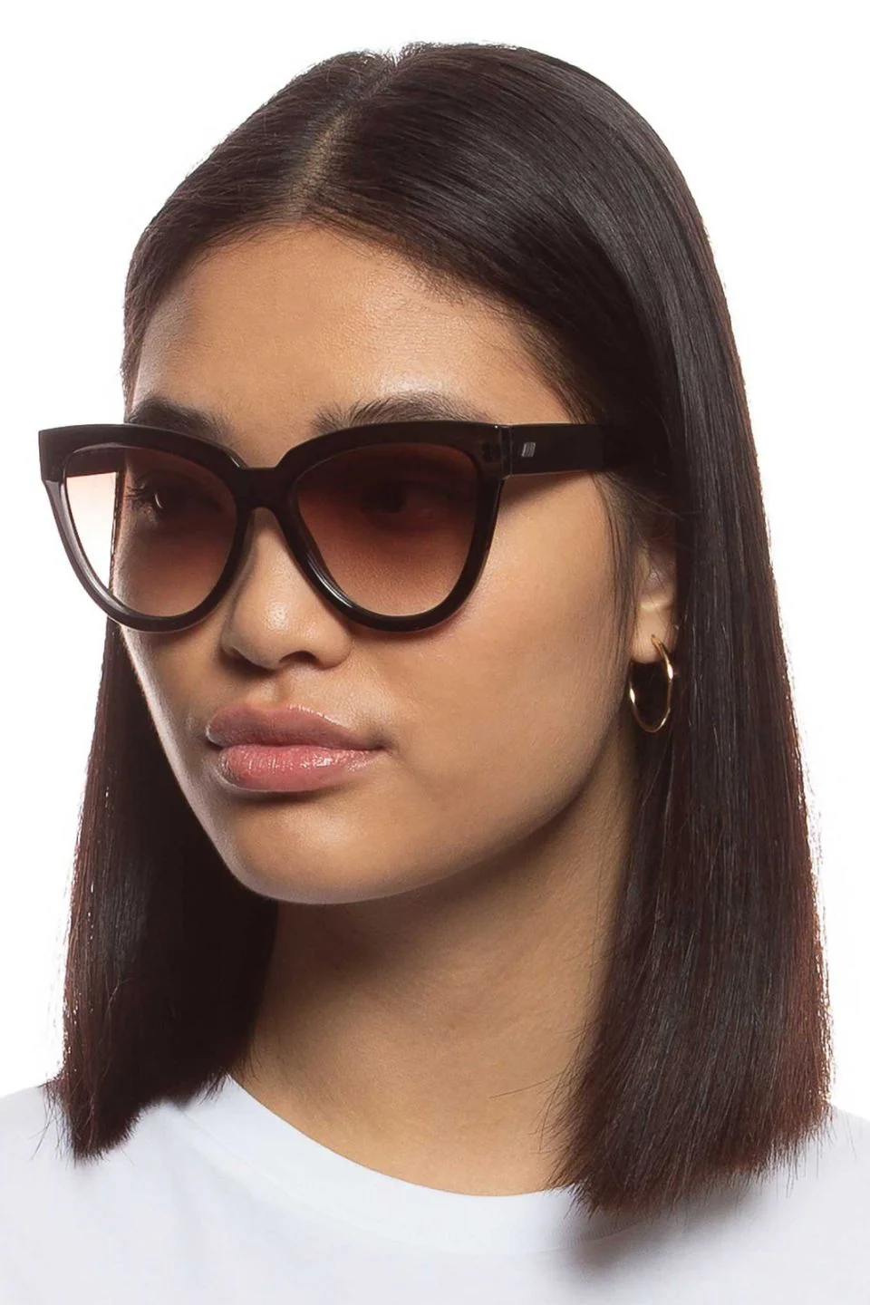 Liar Liar Oversized Cat Eye Charcoal Brown Lens Sunglasses - Image 2
