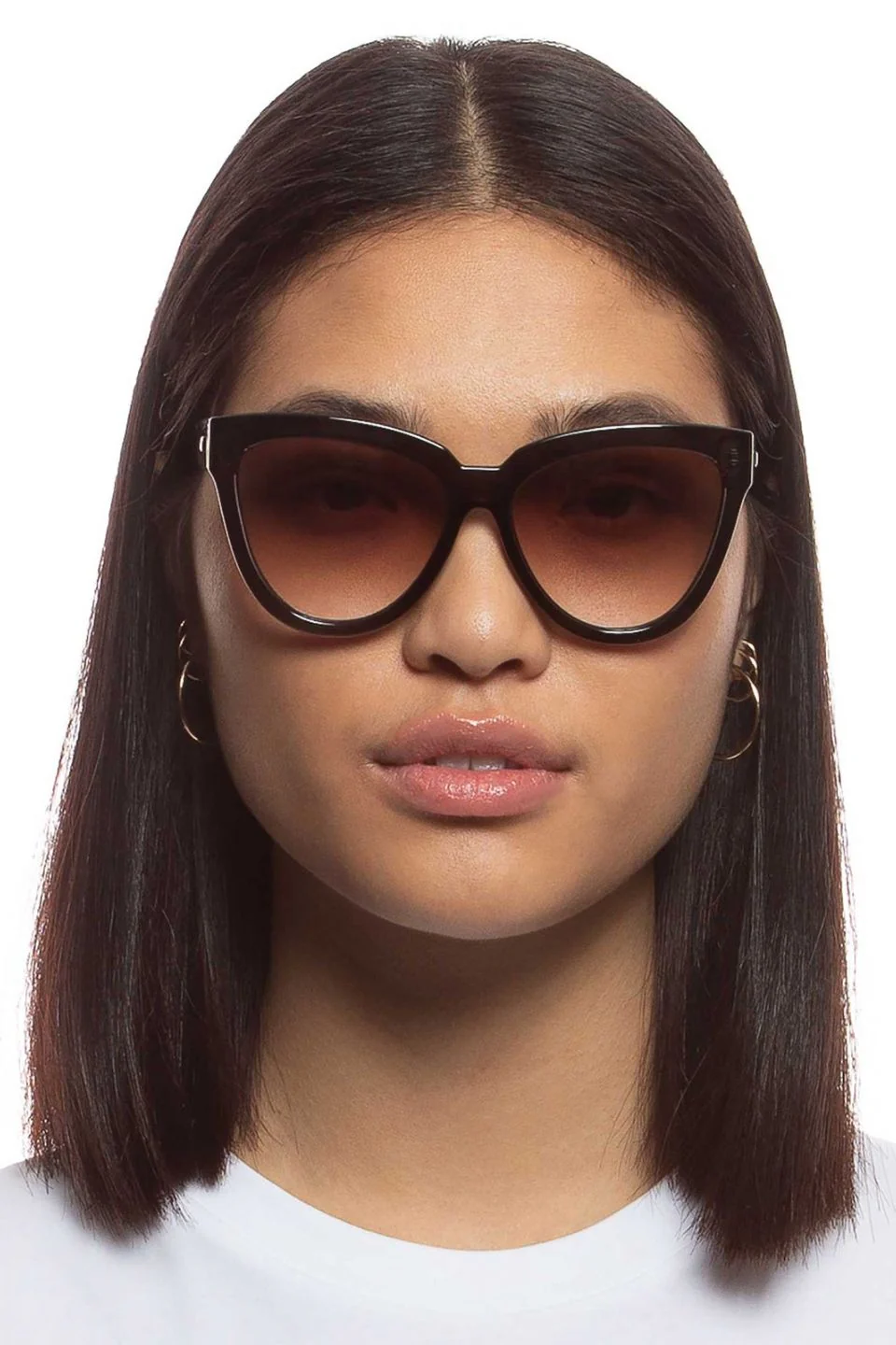 Liar Liar Oversized Cat Eye Charcoal Brown Lens Sunglasses - Image 3