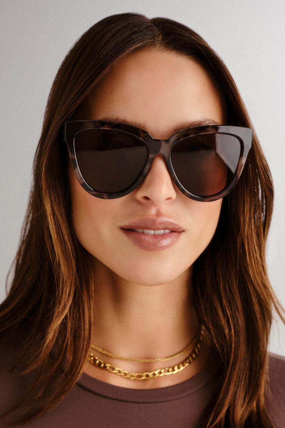 Liar Liar Oversized Catseye Tort Brown Lens Sunglasses - Image 4