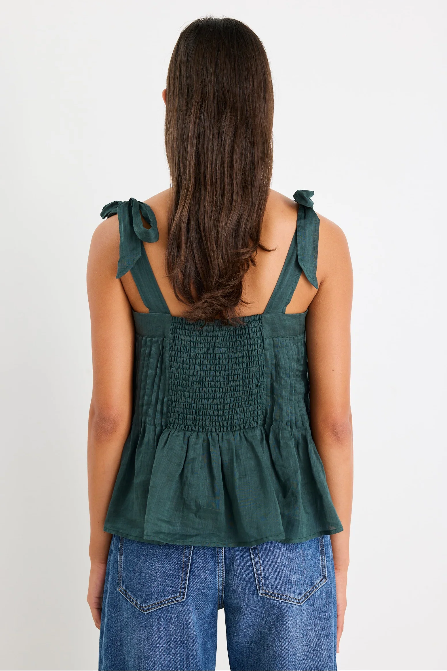 Lima Forest Ramie Tie Top - Image 4