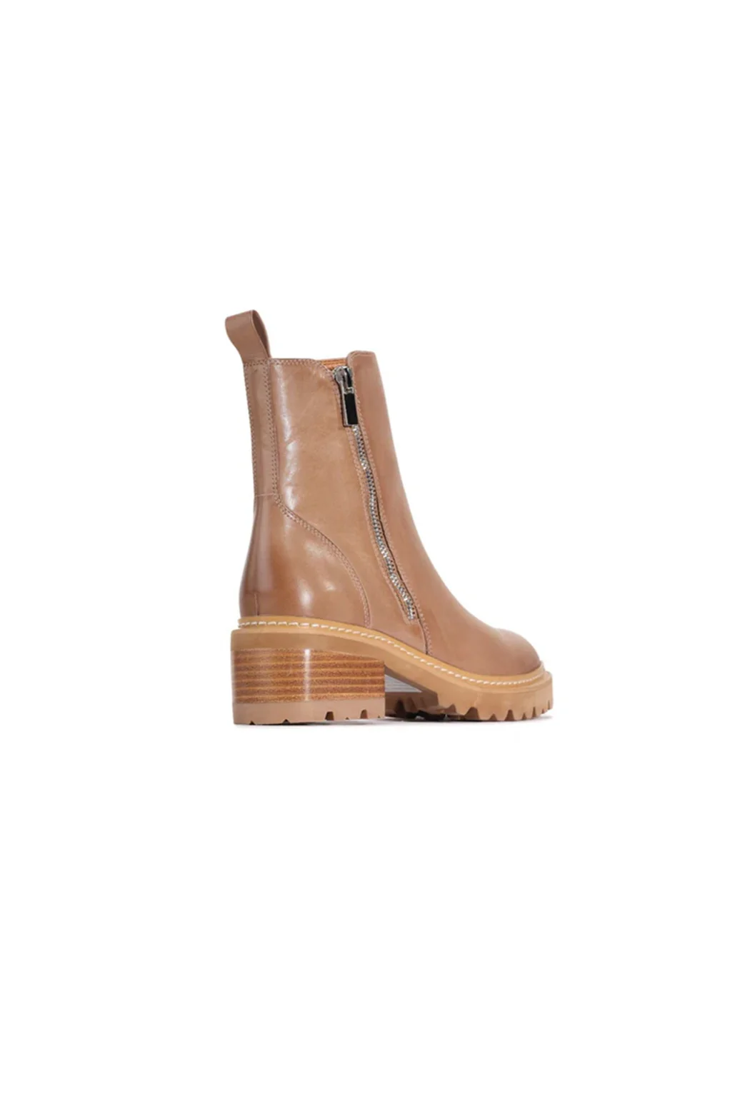 Lindira Light Taupe Double Zip Ankle Boot - Image 2