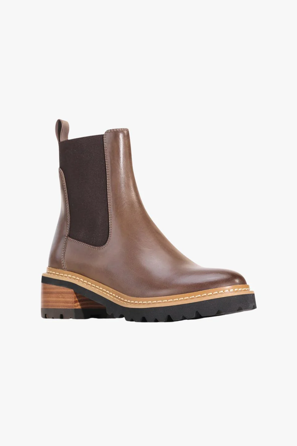 Linear Nocciola Brown Chelsea Elastic Ankle Boot - Image 2
