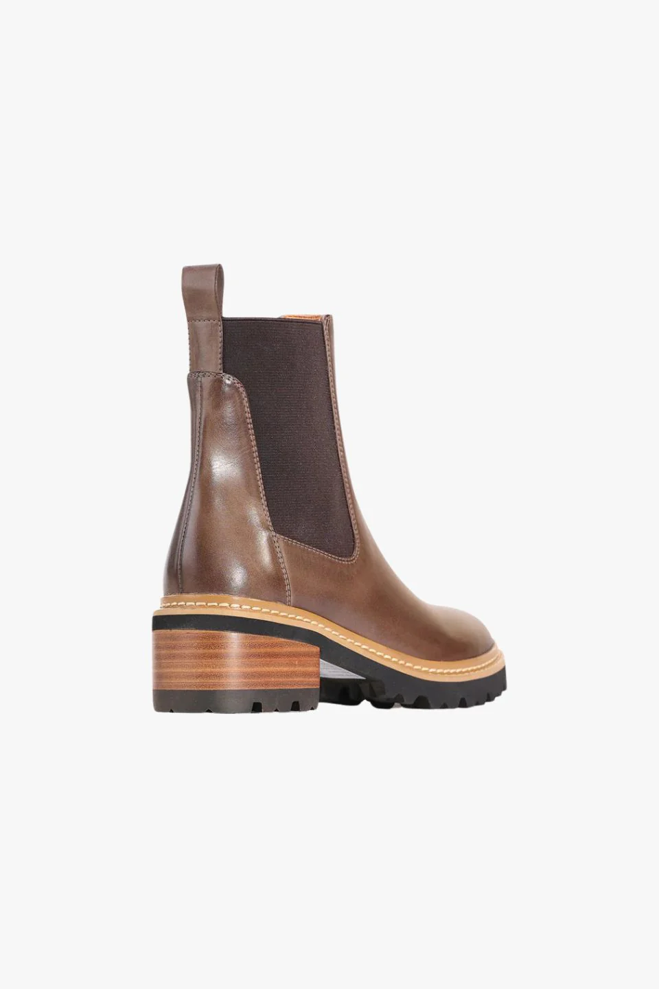 Linear Nocciola Brown Chelsea Elastic Ankle Boot - Image 3