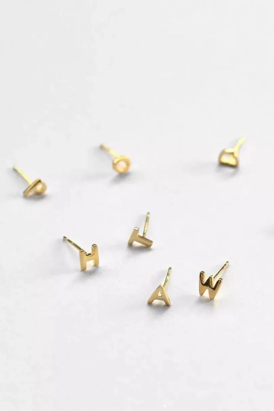 Little Letter Single Stud Gold EOL Earring - Image 2