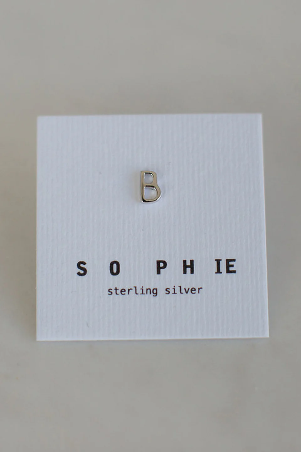 Little Letter Single Stud Silver EOL Earrings - Image 3