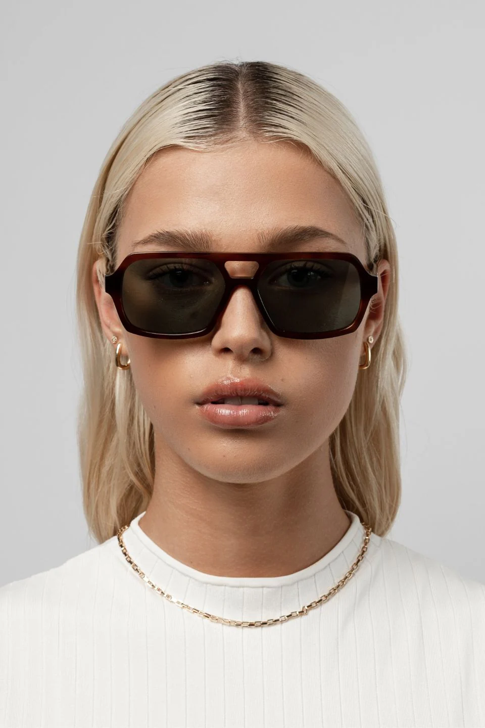 Lola Honey Tort Aviator Sunglasses - Image 3