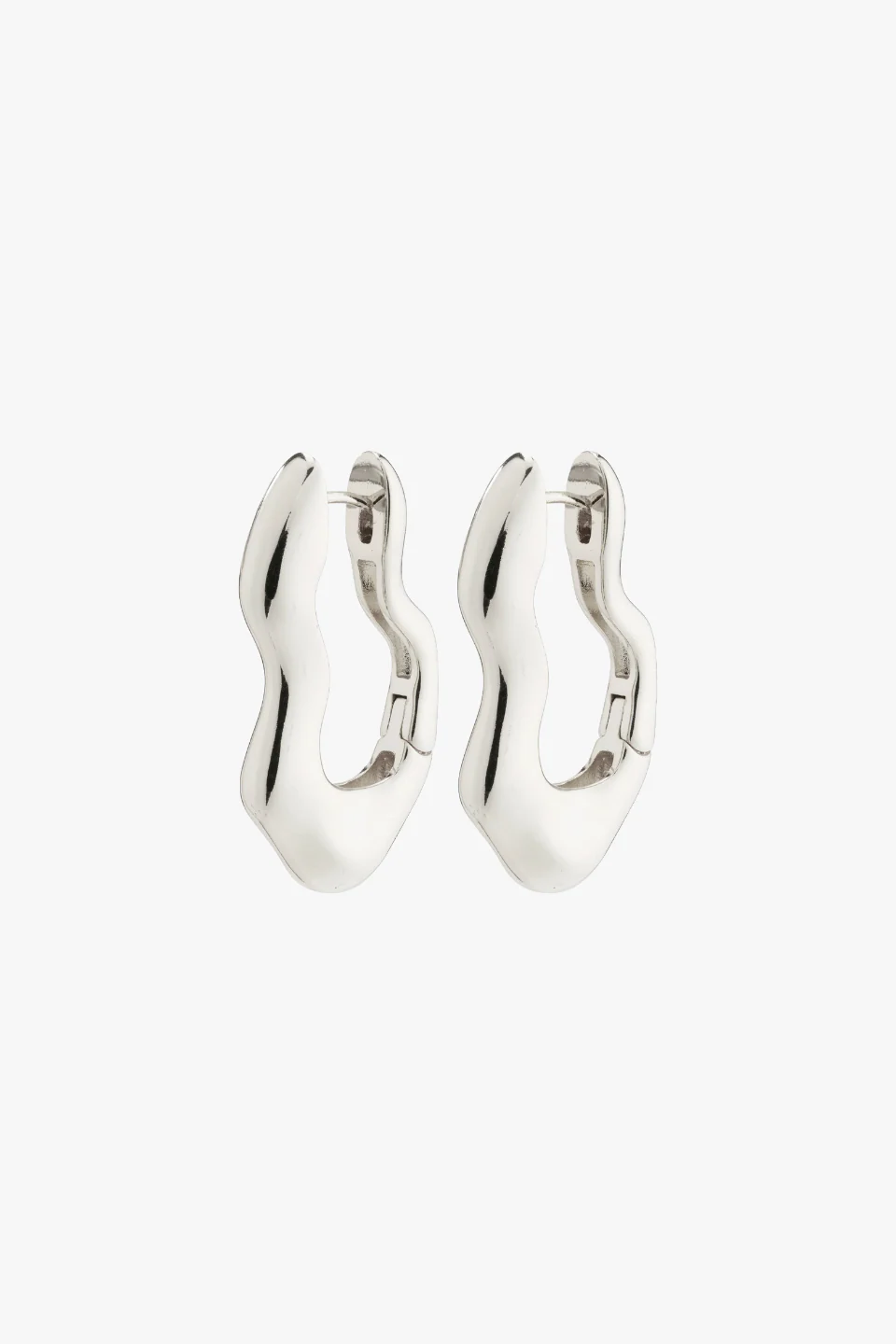 Loulia Wavy EOL Silver Recycled Hoop Earrings