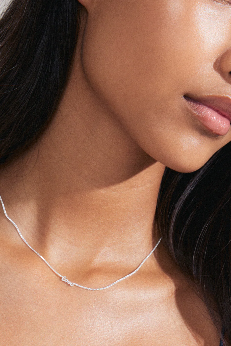 Love Recycled EOL Silver Plated Necklace