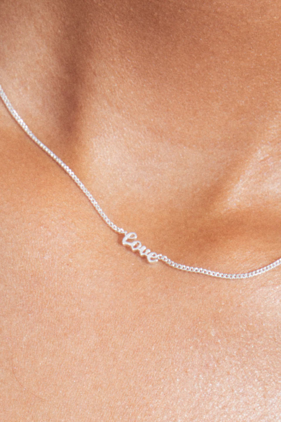Love Recycled EOL Silver Plated Necklace - Image 3