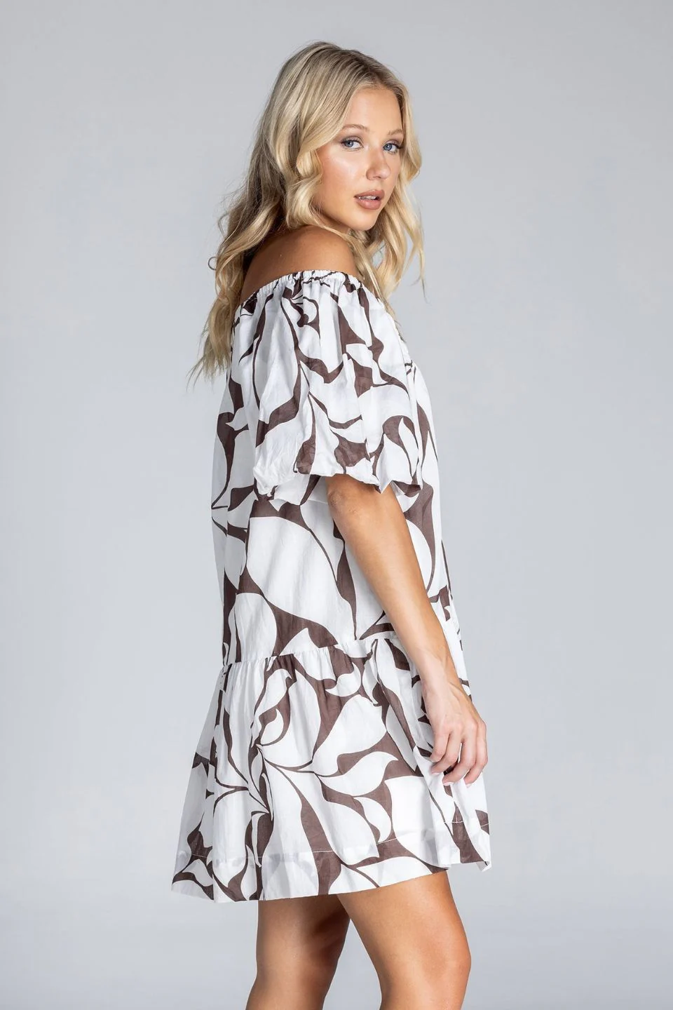 Love Me A Little Macchiato Floral SS Mini Dress - Image 4