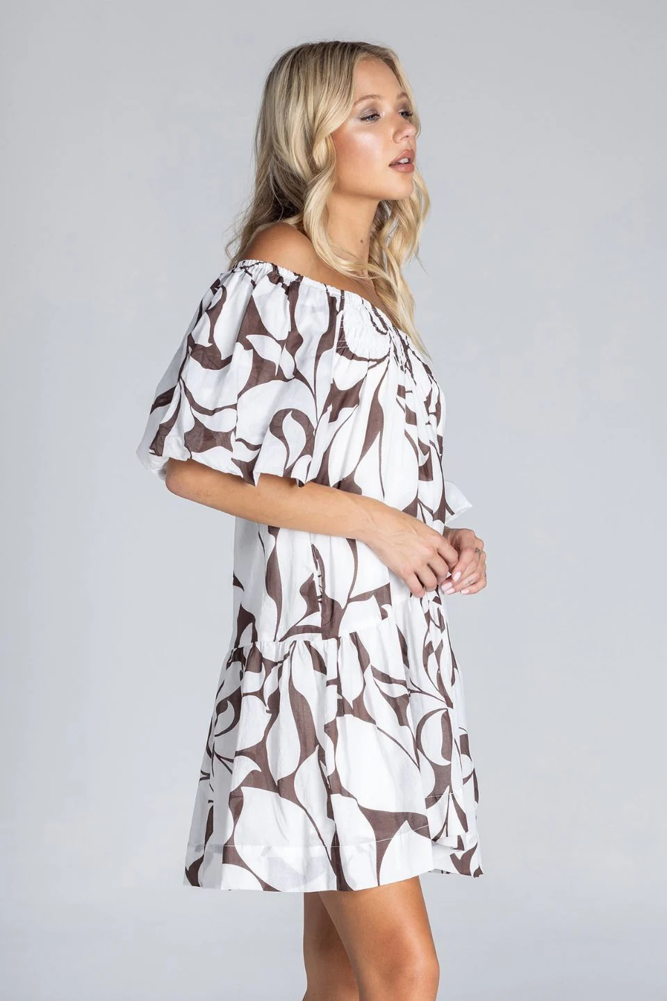 Love Me A Little Macchiato Floral SS Mini Dress - Image 5