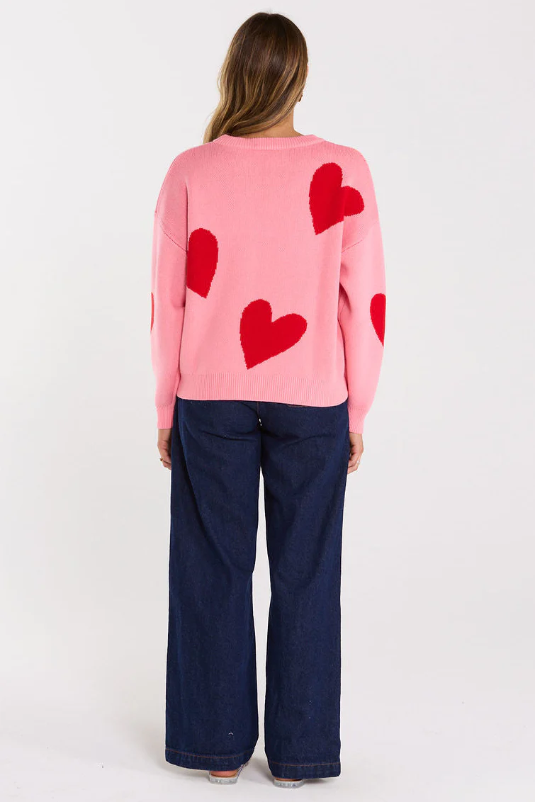 Love Pink Valentines Crew Knit - Image 4