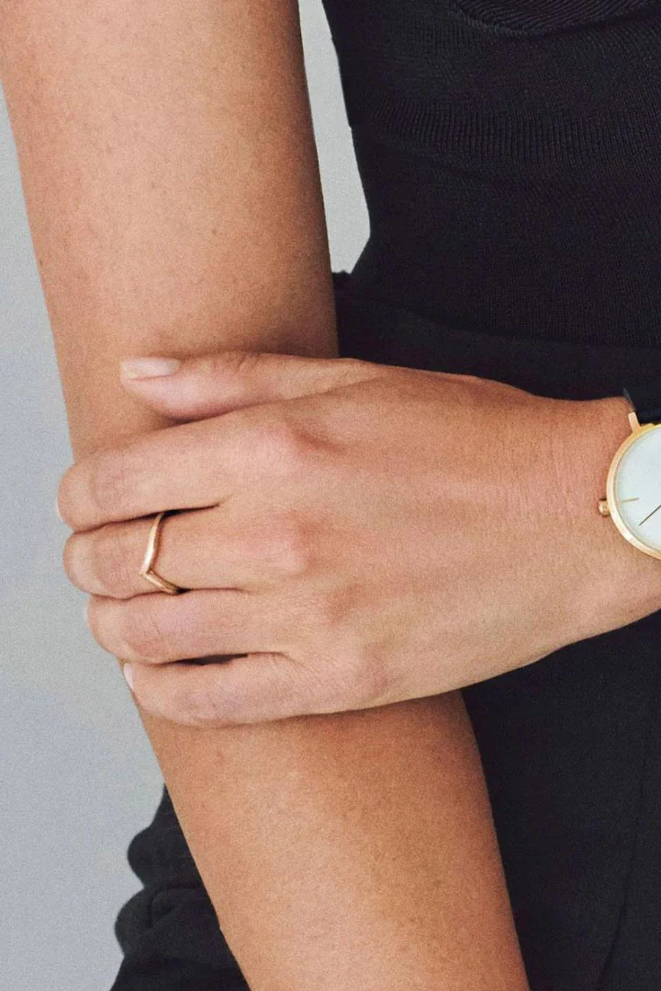 Lulu Recycled Pointy Stack Gold Plated EOL Ring - Image 2