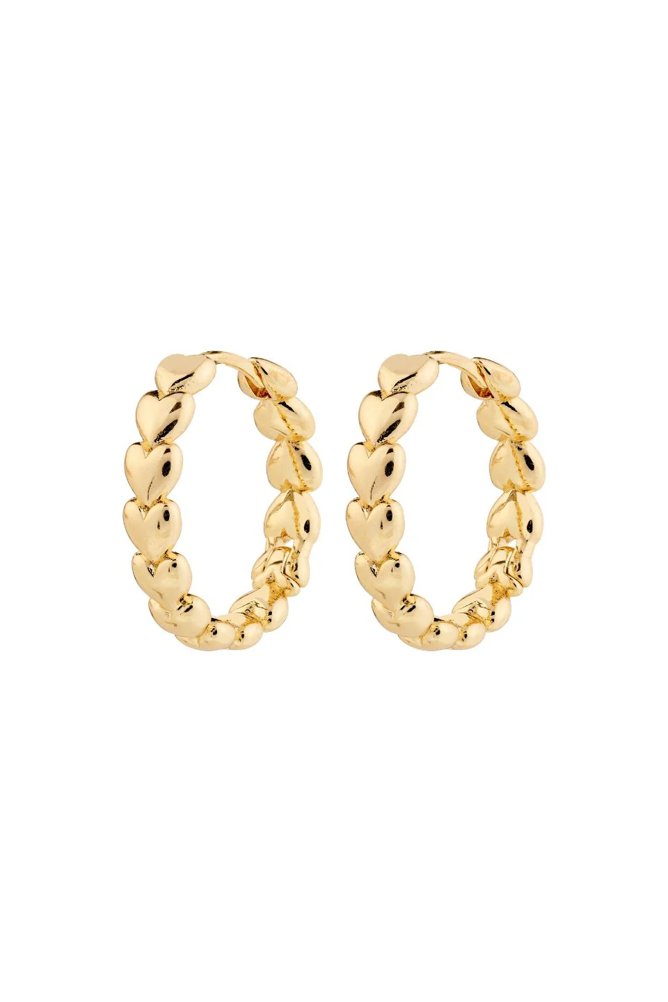 Maeve Heart Gold Recycled Hoop Earrings