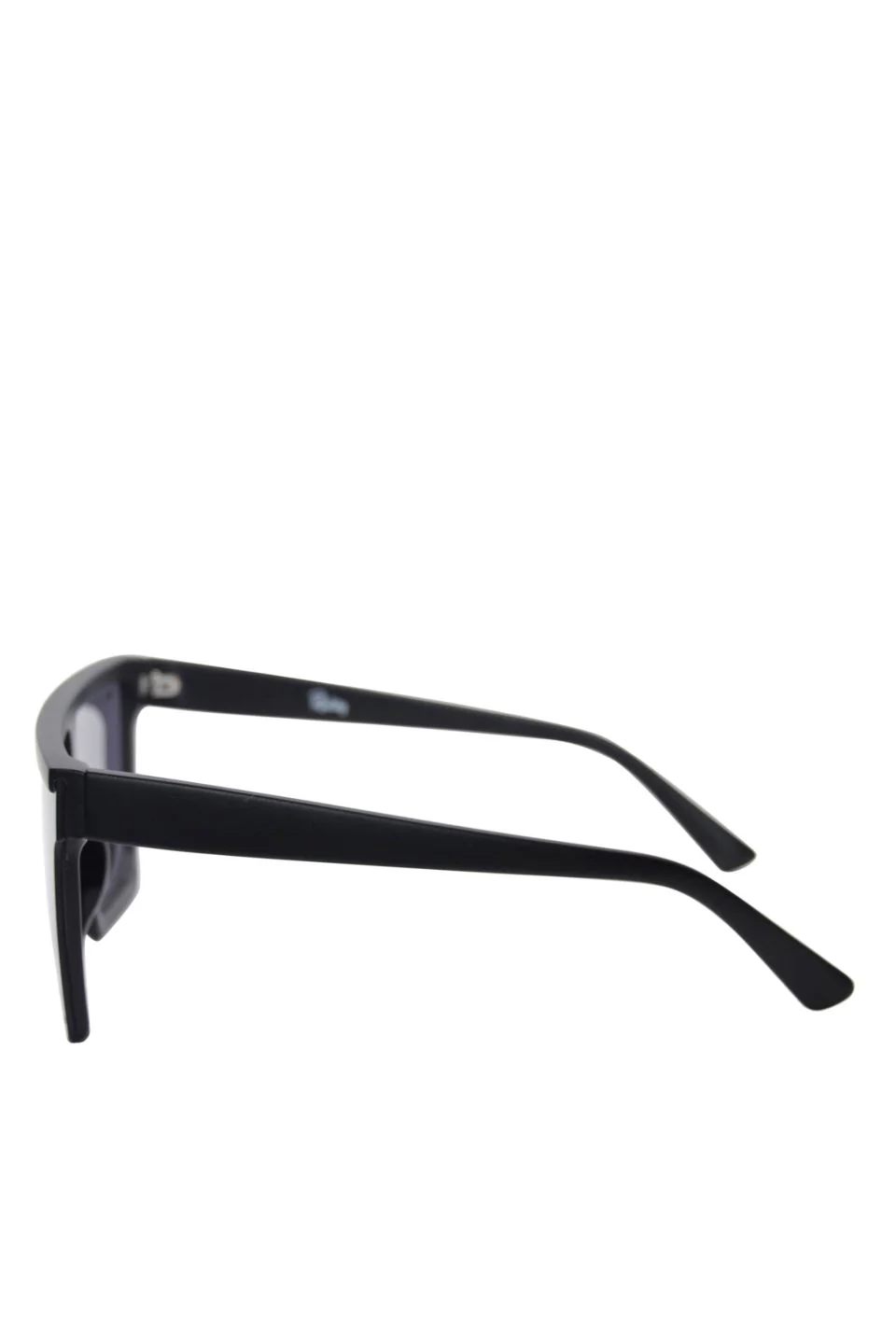 Malibu Oversized Flat Top Square Black Sunglasses - Image 5