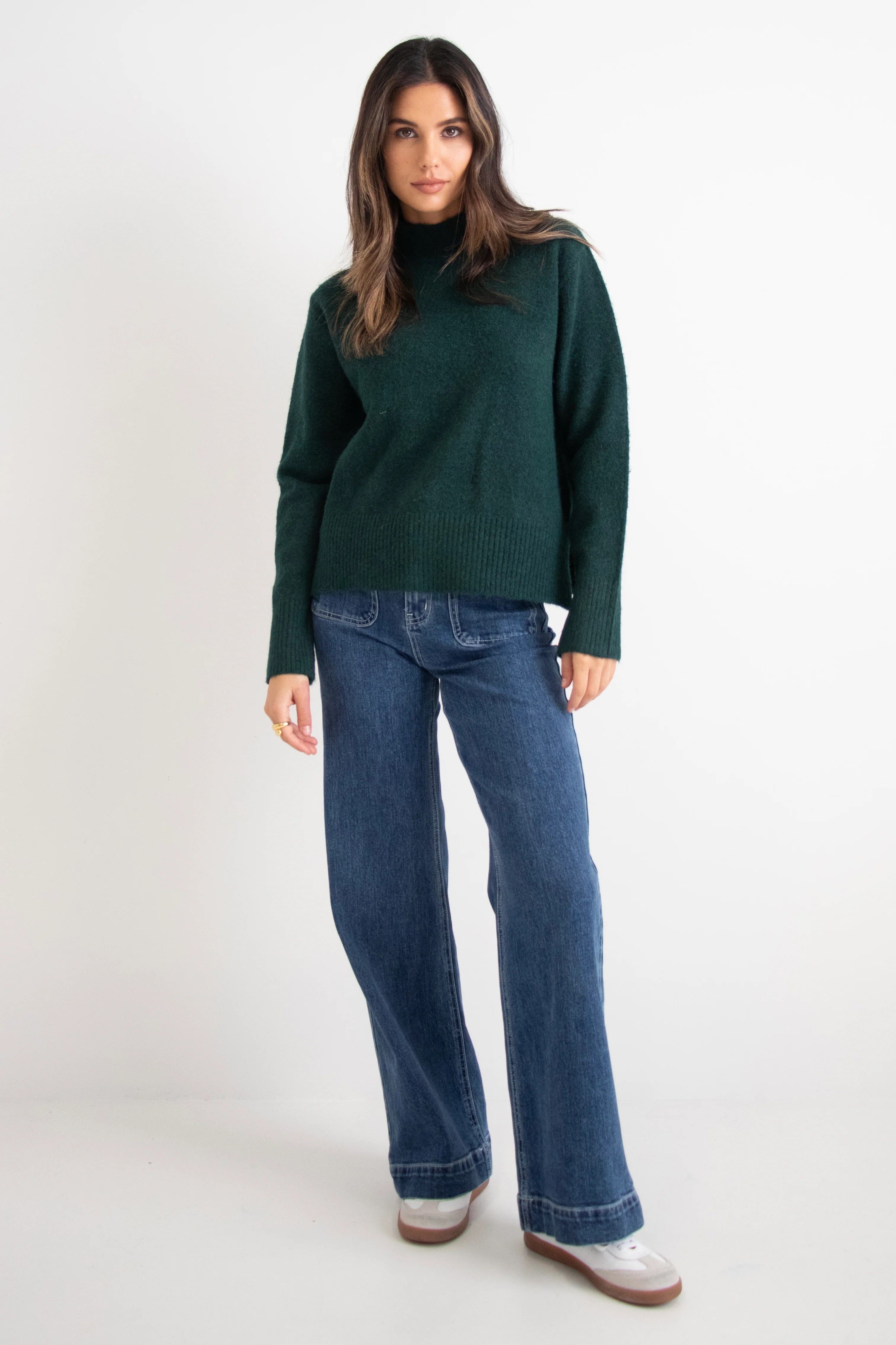 Mentor Forest Funnel Neck Knit Jumper - Image 2