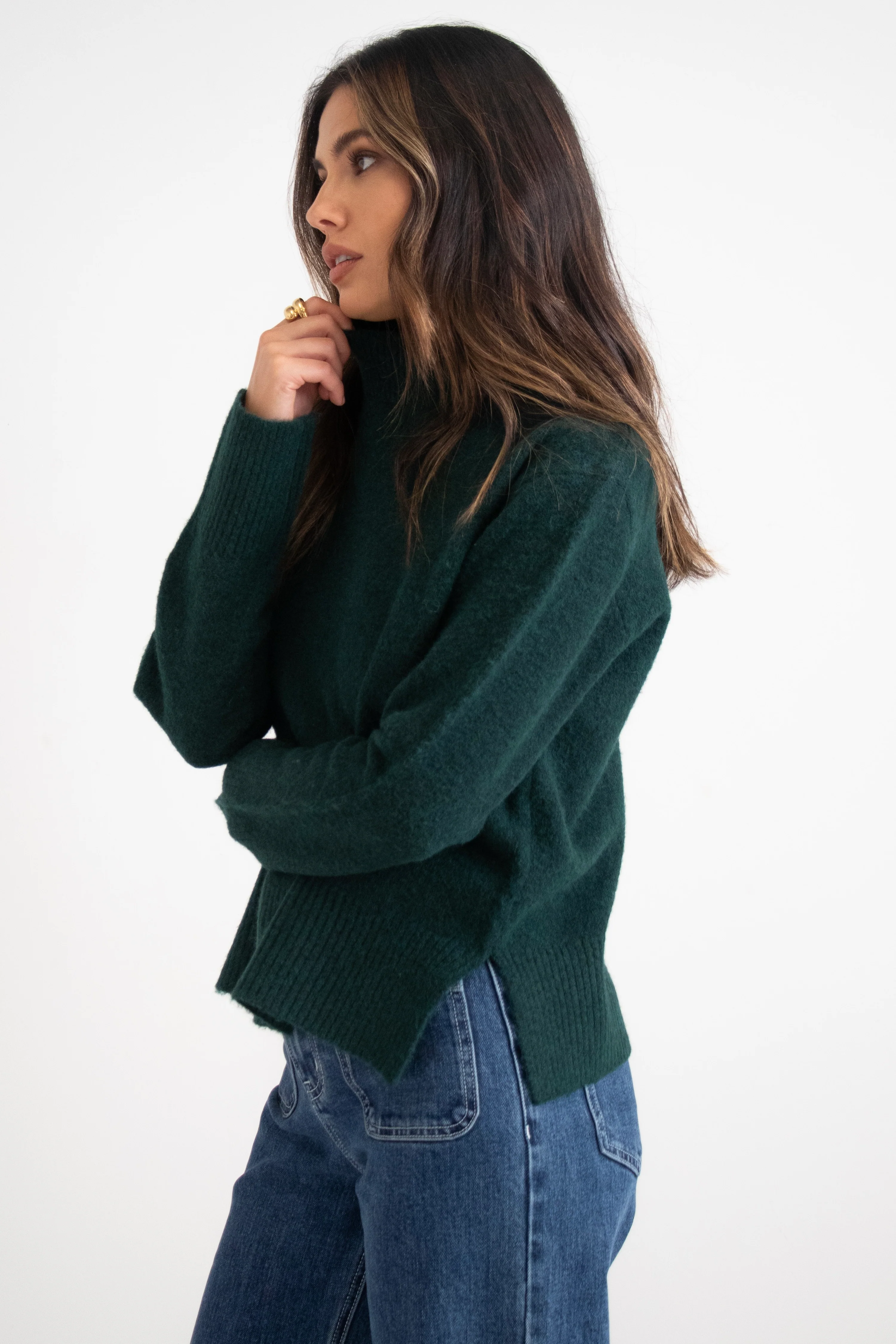 Mentor Forest Funnel Neck Knit Jumper - Image 3