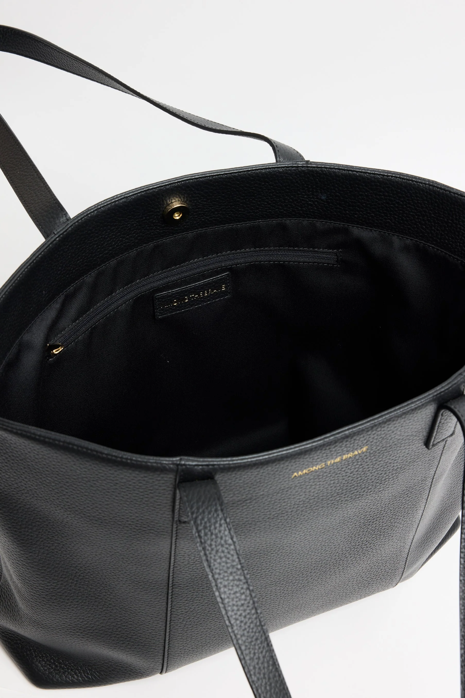 Milan Black Leather Tote Bag - Image 6