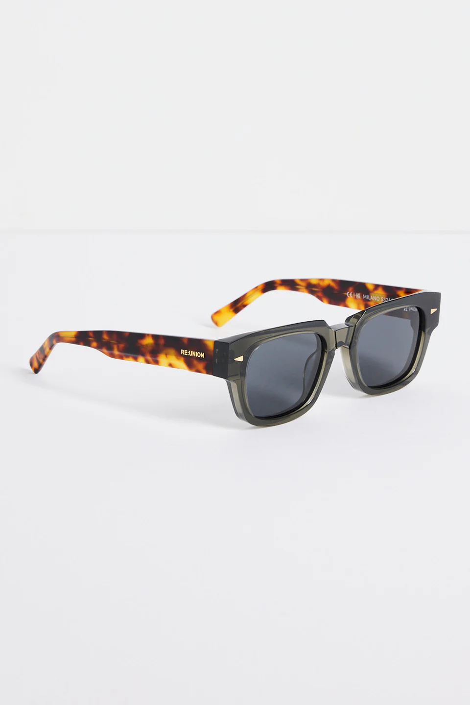 Milano Grey Tort Arm  Classic Stud Sunglasses - Image 2