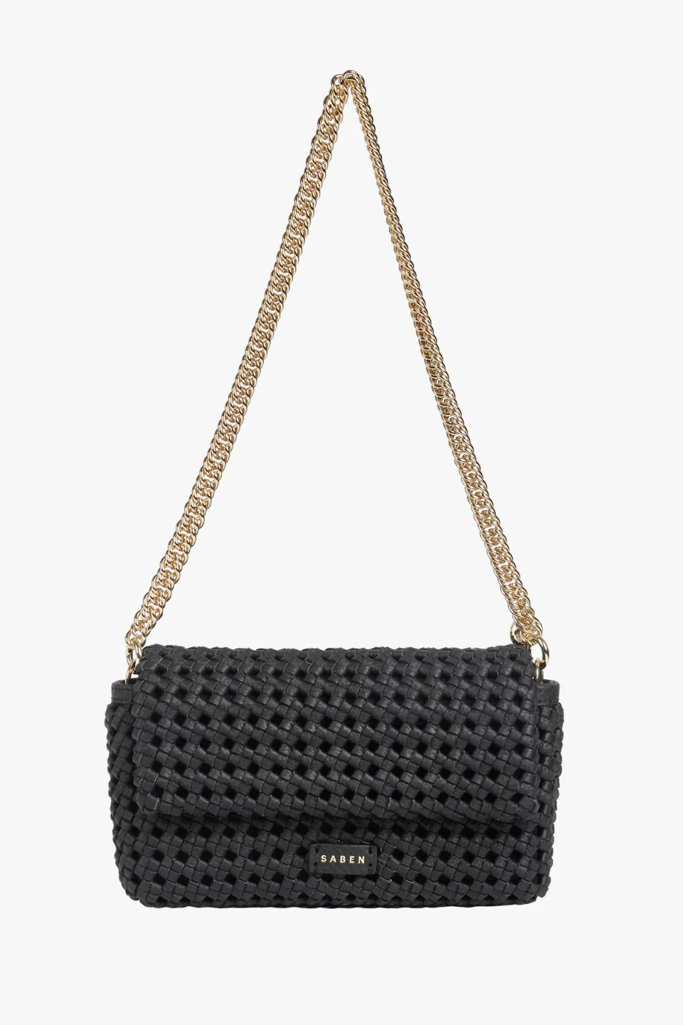 Milla Black Fine Braid Mini Shoulder Bag - Image 2
