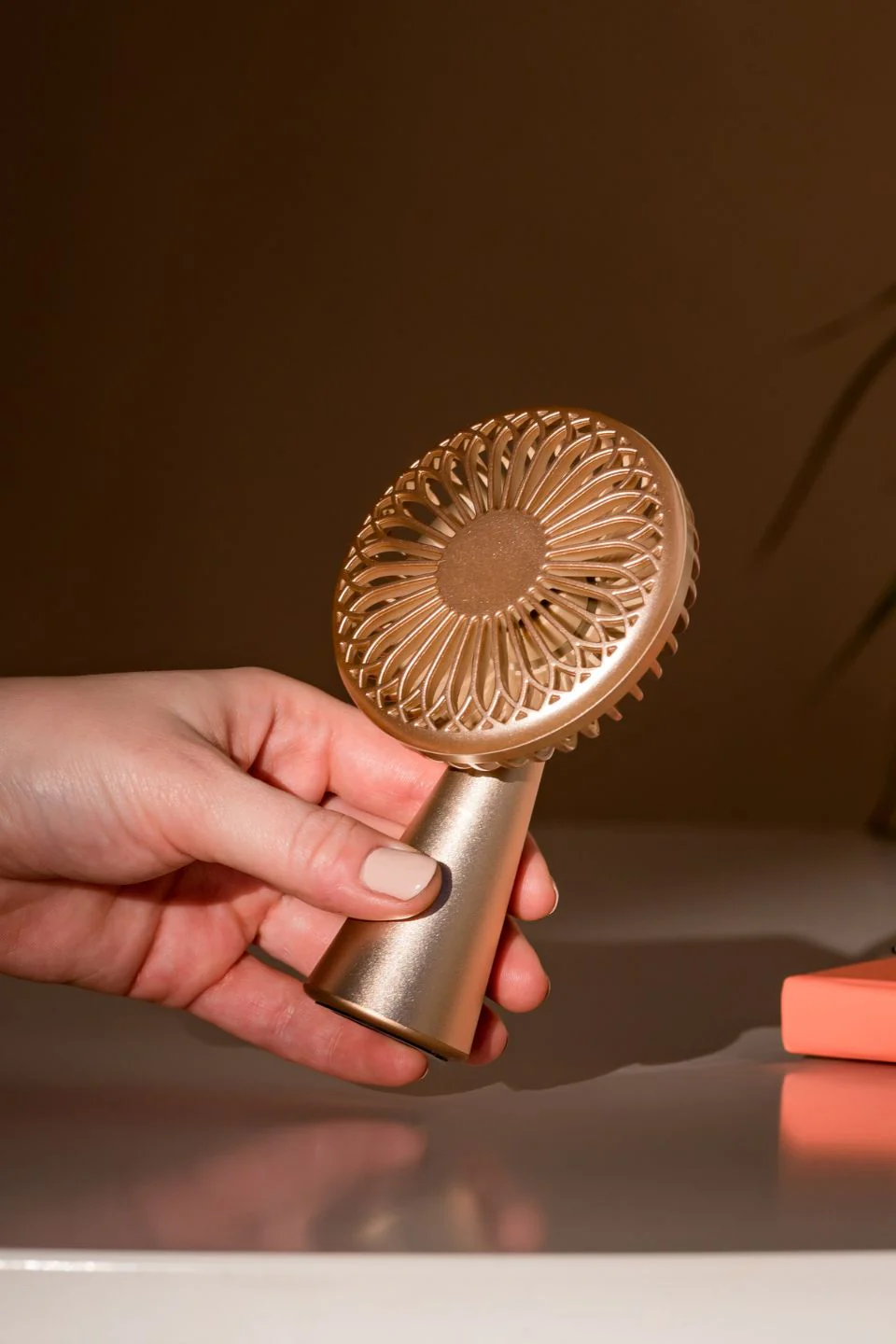 Mini Gold Portable Wireless Fan - Image 4