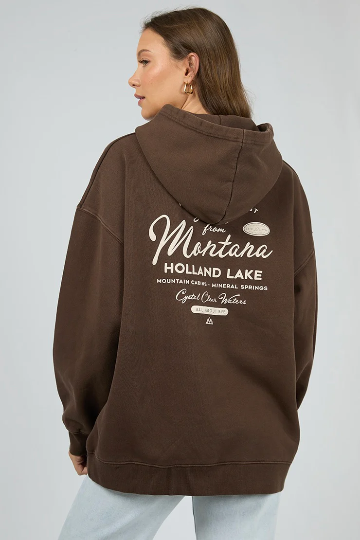 Montana Brown Oversized Hoodie - Image 4