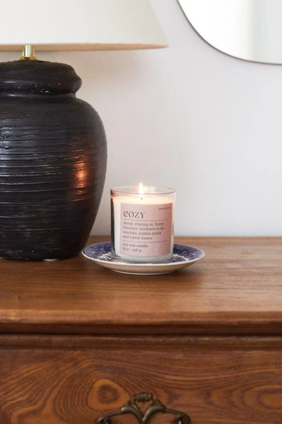 Mood Cozy Cashmere + French Orris 226g Glass Candle - Image 3