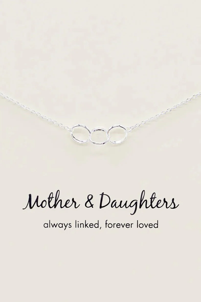 Mother + Daughter Sterling Silver Triple Circles Necklace