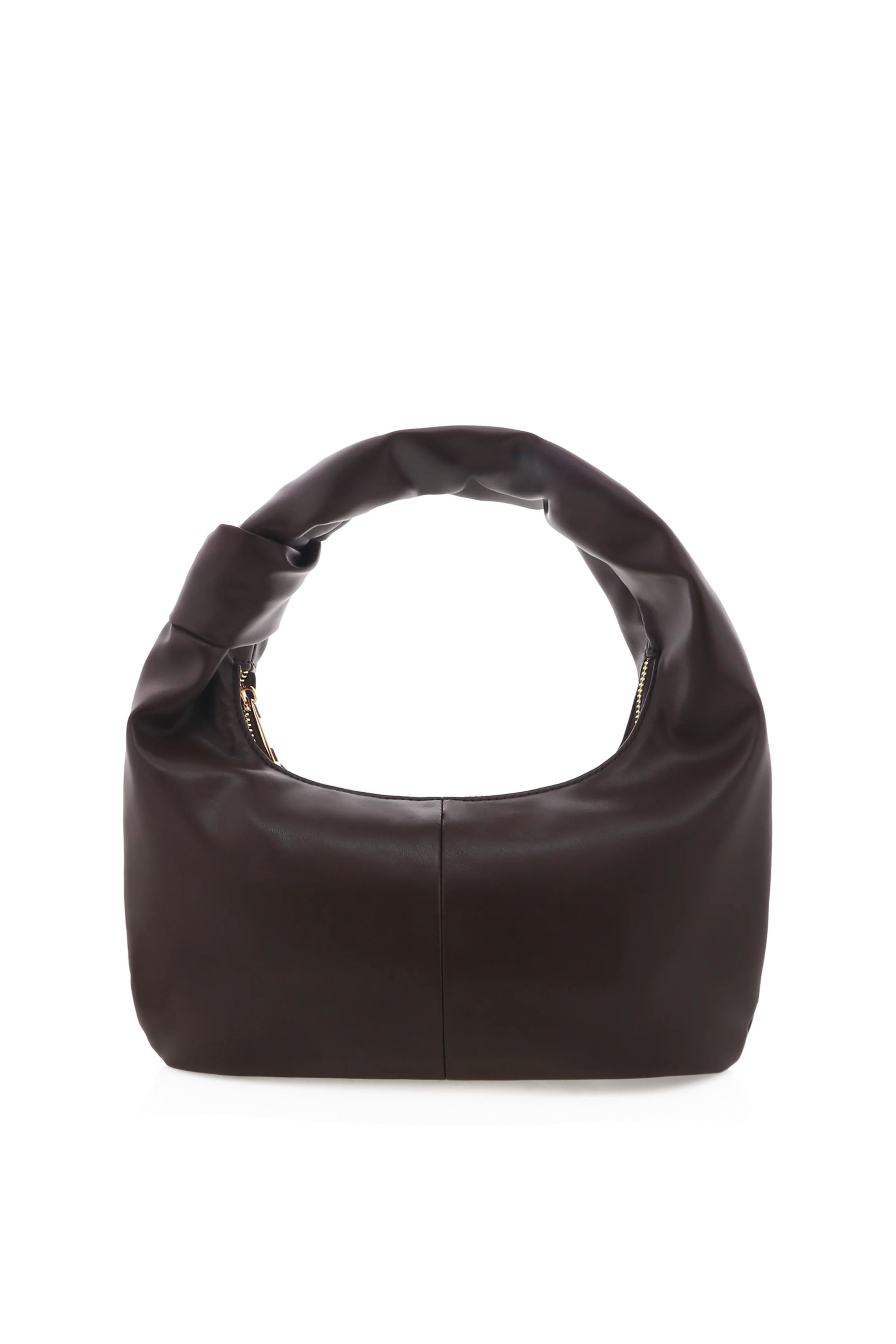 Myla Chocolate Handle Small PU Bag - Image 2