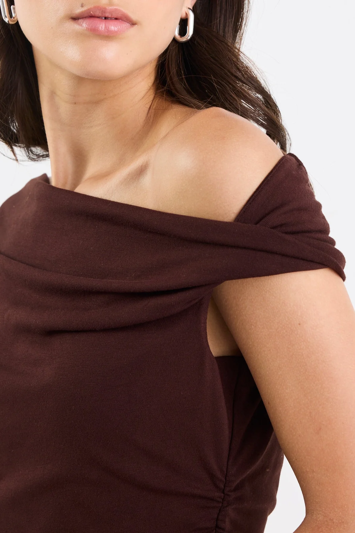 Nightlife Dark Chocolate Stretch Multi Fit Sleeveless Top - Image 6
