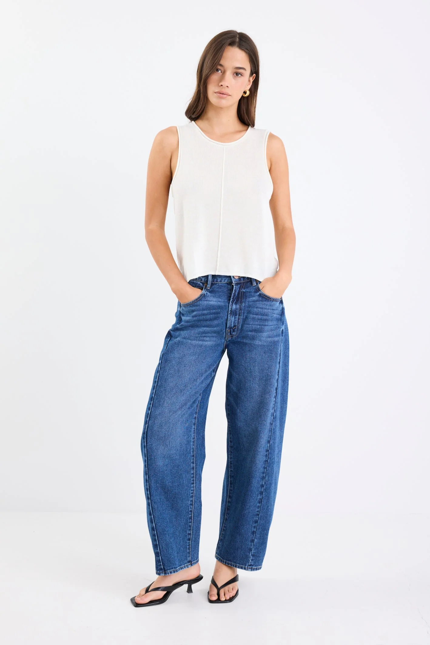 Nomad Ivory Lightweight Knit Tank Top - Image 3