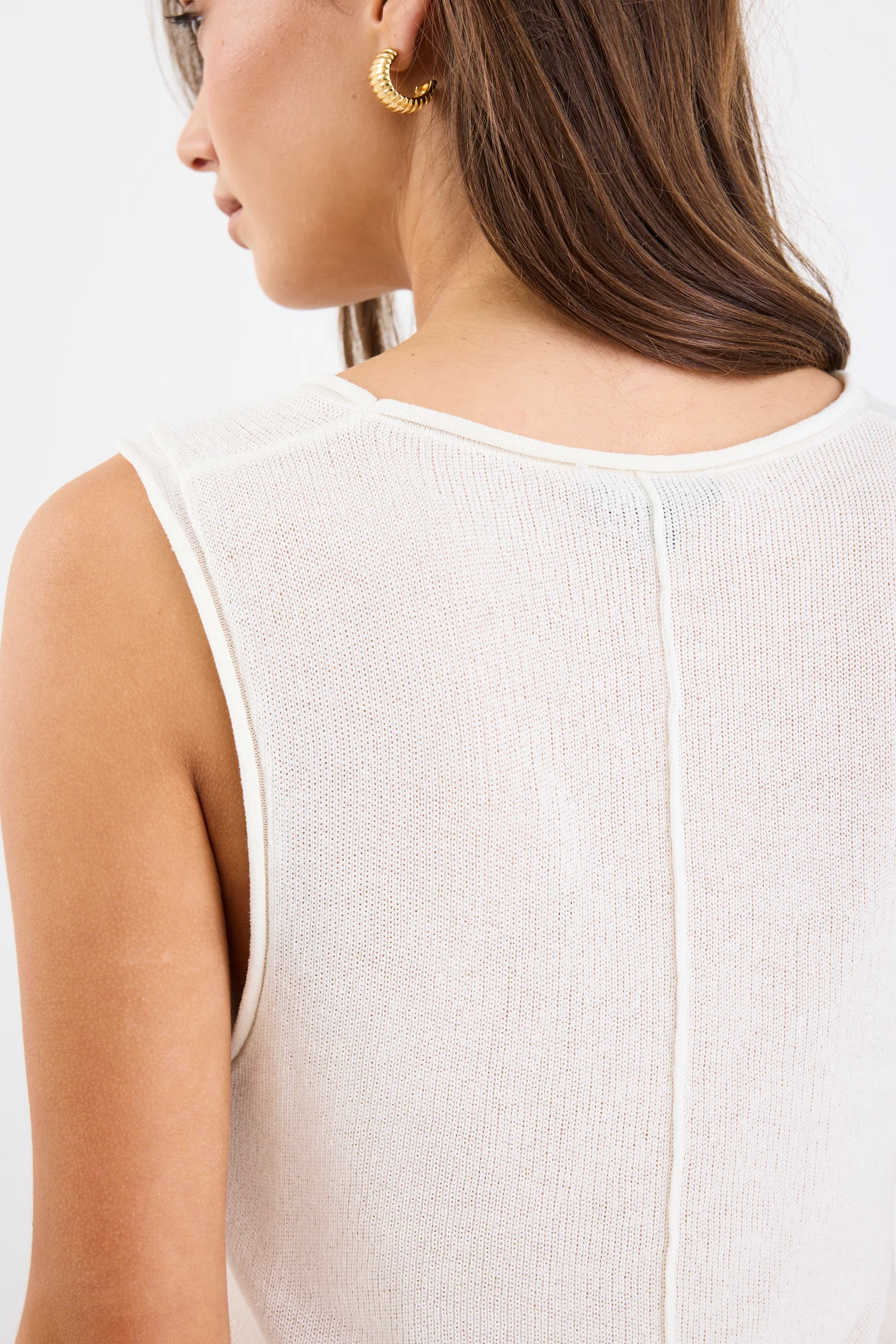 Nomad Ivory Lightweight Knit Tank Top - Image 4