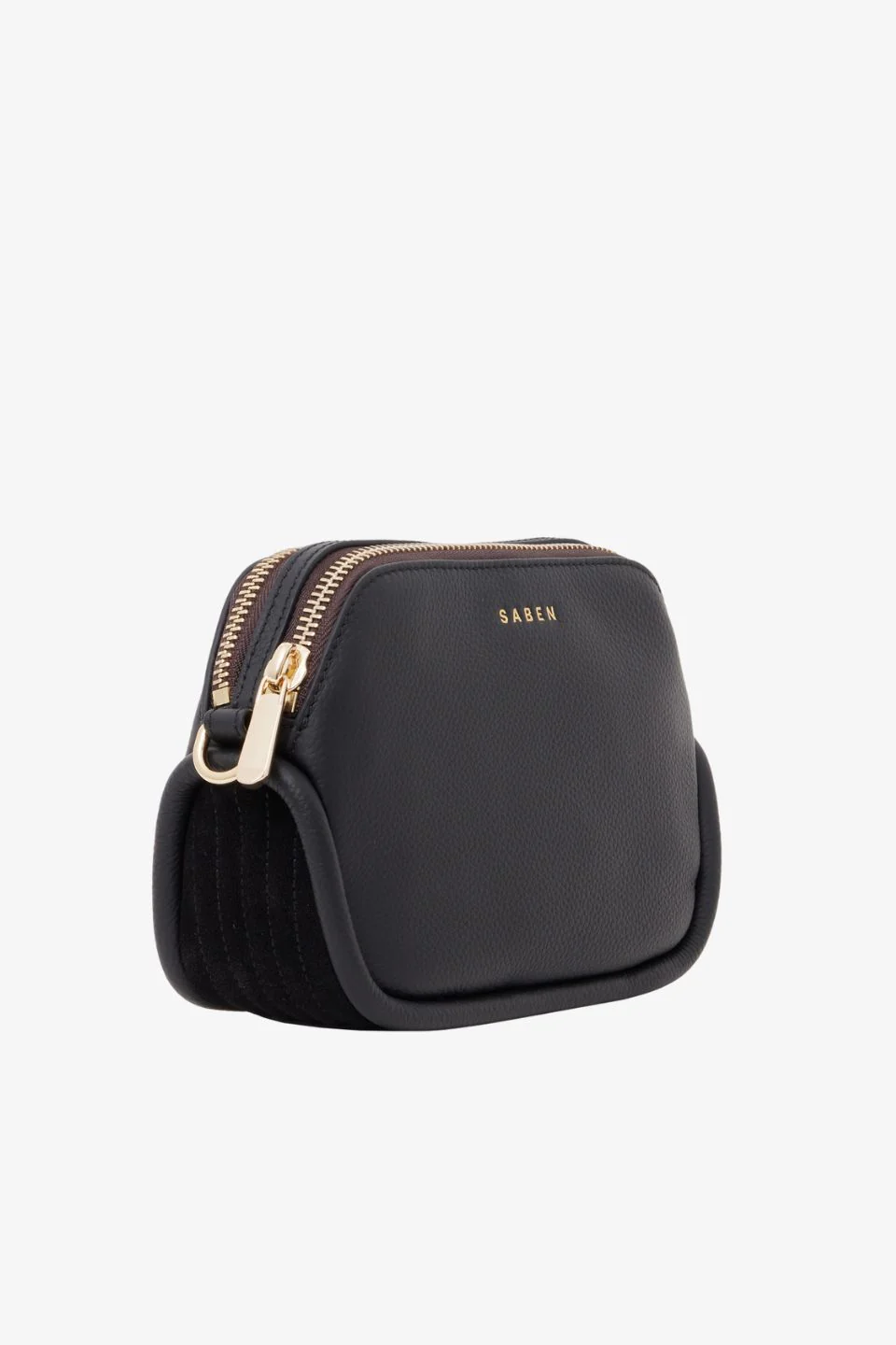 Odile Black Suede Side Crossbody Bag - Image 2