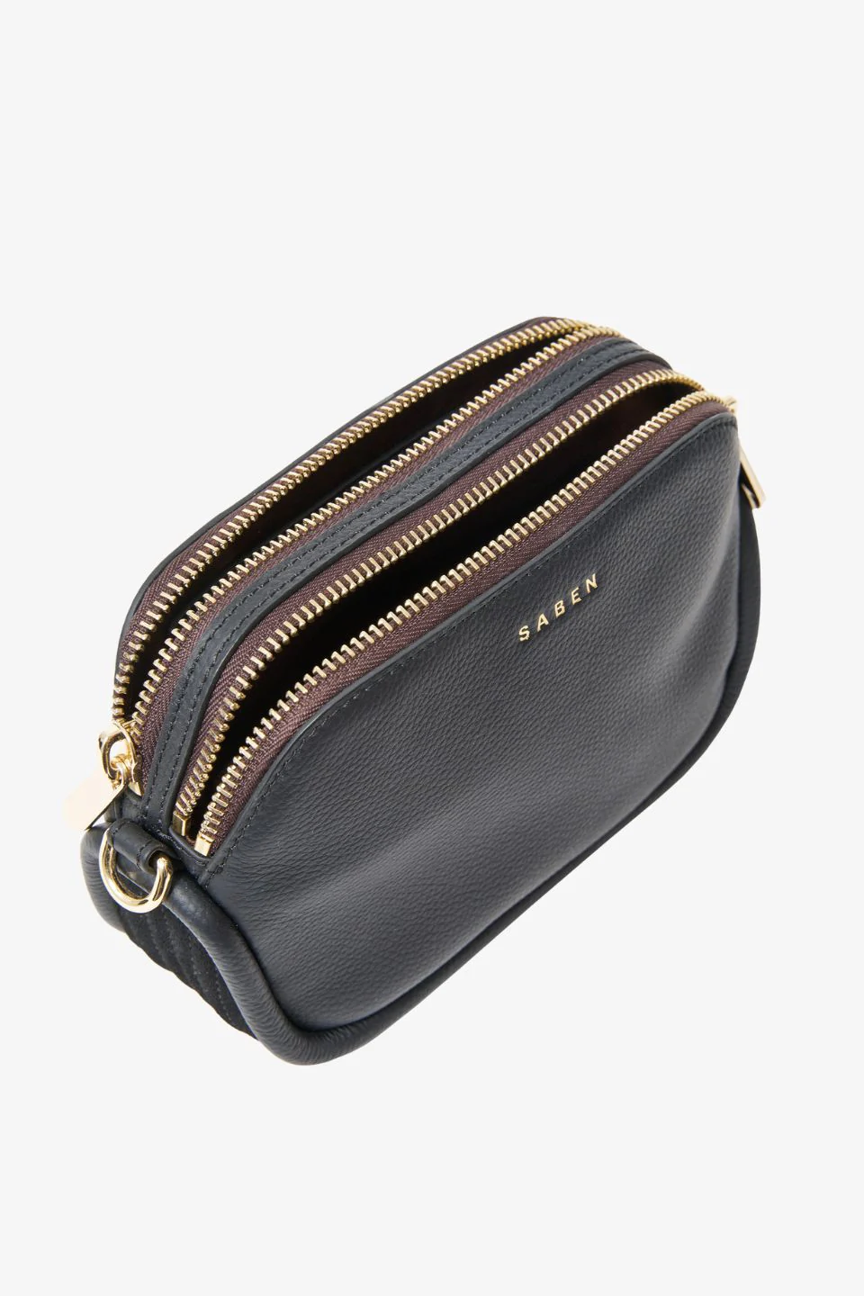 Odile Black Suede Side Crossbody Bag - Image 5
