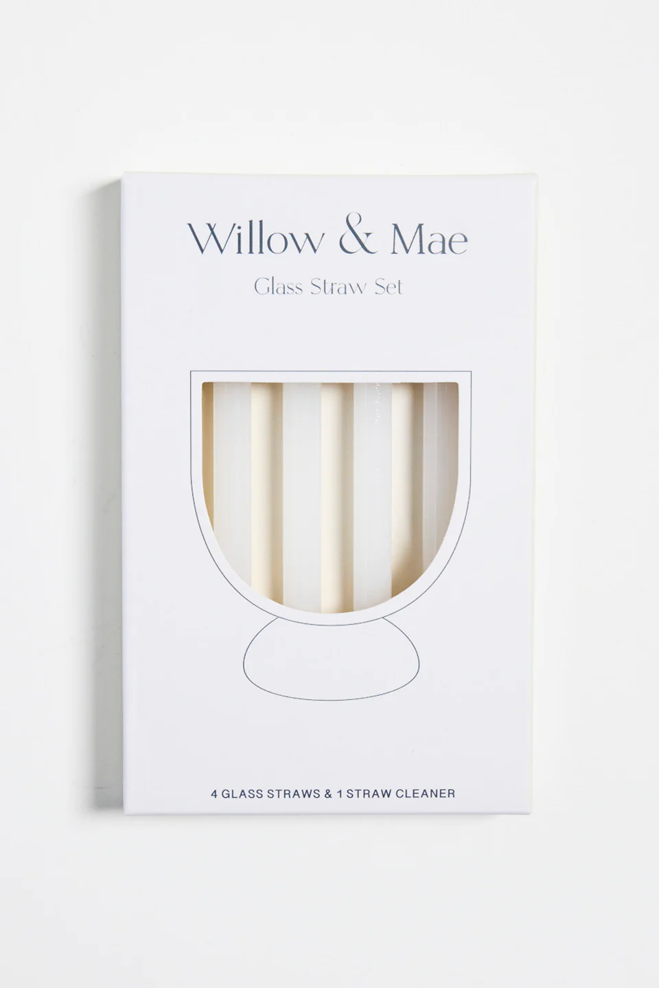 Opaque White Short Cocktail Straw