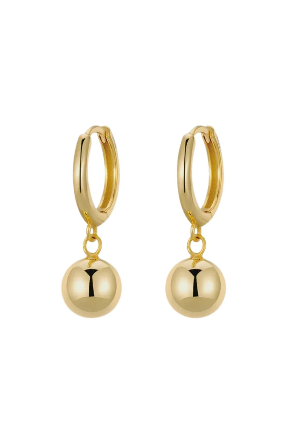Orb Gold Plated EOL Hoop Earrings