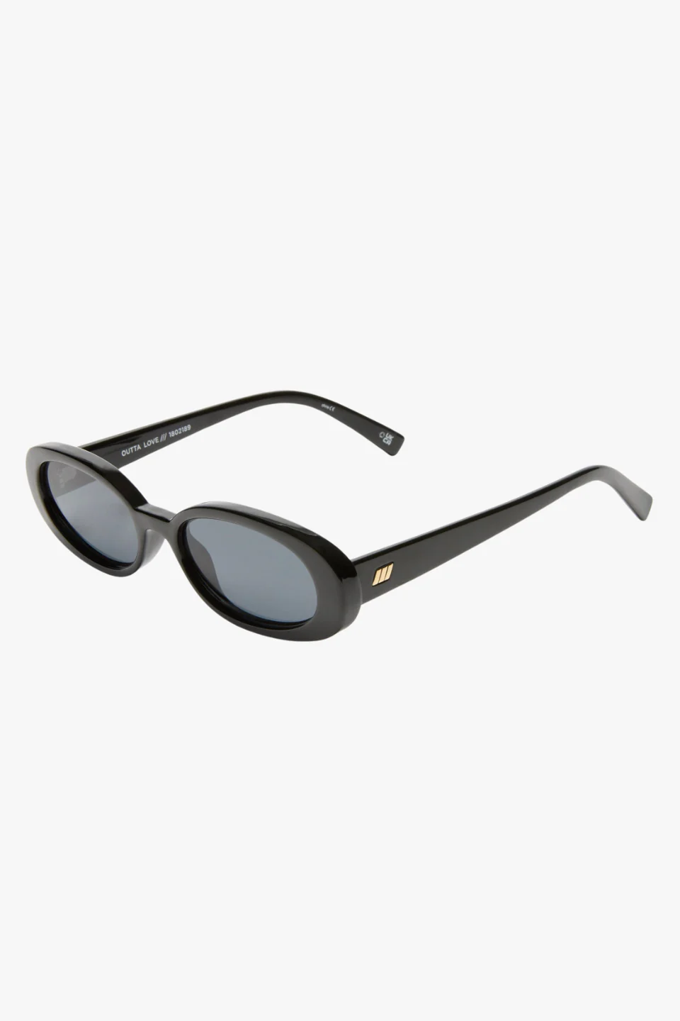Outta Love Oval Black Smoke Lens Sunglasses - Image 4