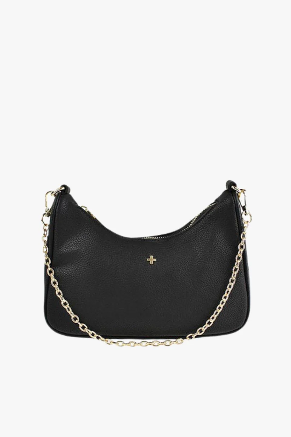 Paloma Black Pebble Gold Vegan Leather Crossbody Bag